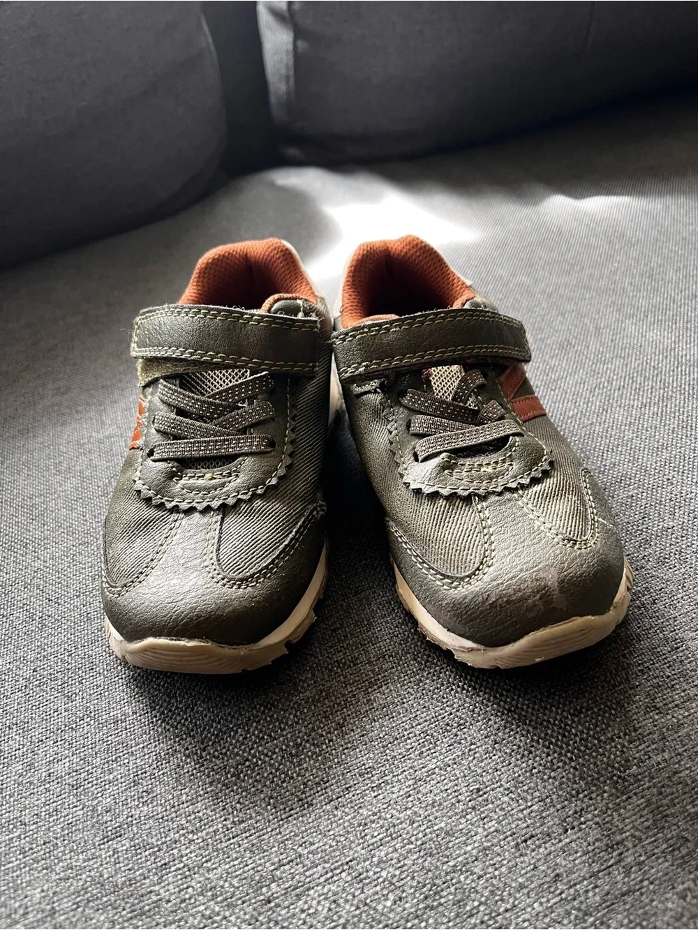 Simple Joys Carter’s Bailey Toddler Boys Sneakers Size 10 Olive Orange Rust